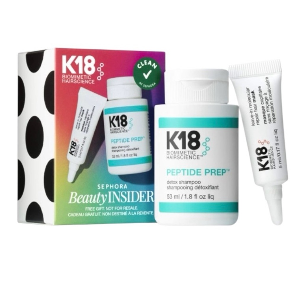 K18 Biomimetic Sephora Beauty Insider VIB Gift Peptide Prep Shampoo & Mask